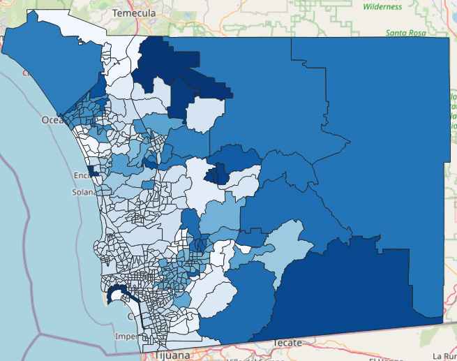 Categorized data (blues)